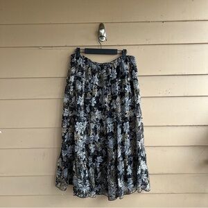 Hillard & Hanson Floral Maxi Skirt - Size M